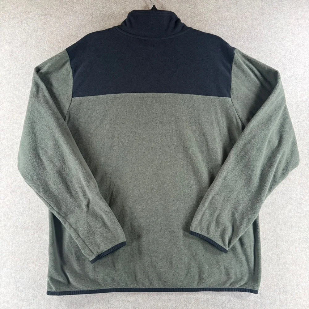 The North Face Fleece‎ Pullover XL Green Black Quarter Zip TKA 100 NF0A48KRBQW